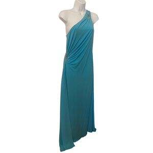 Y2K Light Blue Gown One Shoulder